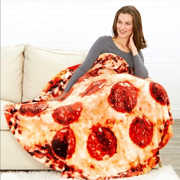 Pepperoni Pizza Blanket - Food Blankets